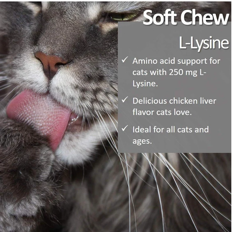 Vet Worthy Lisina Chews suave para gatos (60 Count)