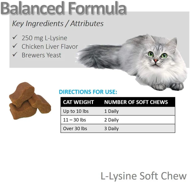 Vet Worthy Lisina Chews suave para gatos (60 Count)