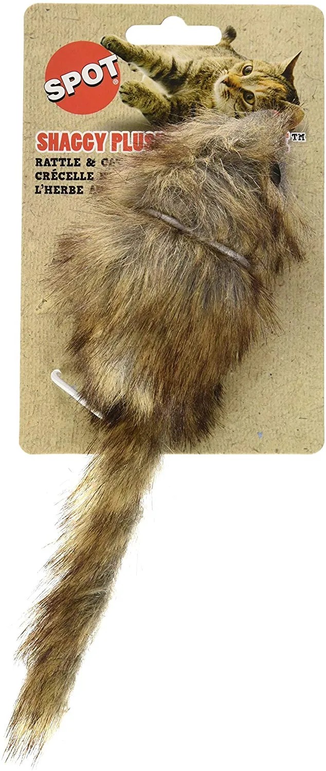 Ética Shaggy peluche gigante mouse juguete de gato con Catnip