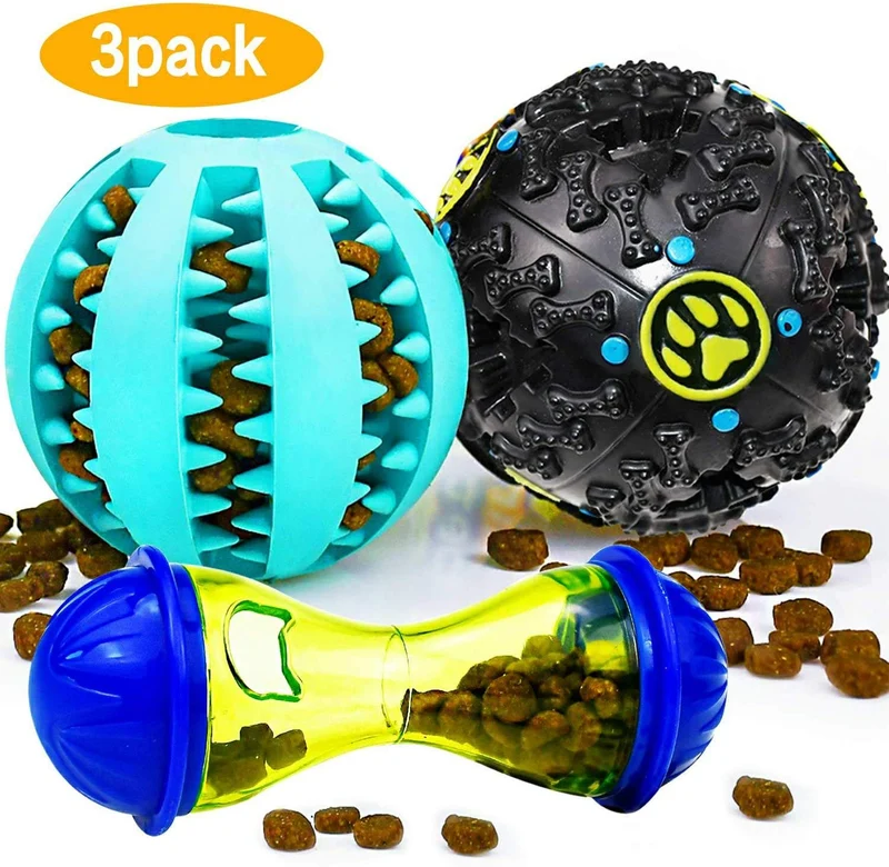 Vitscan - Pelota de regalo para perros, gatos y gatos, juguete interactivo para gatos y cachorros (3 unidades), multicolor