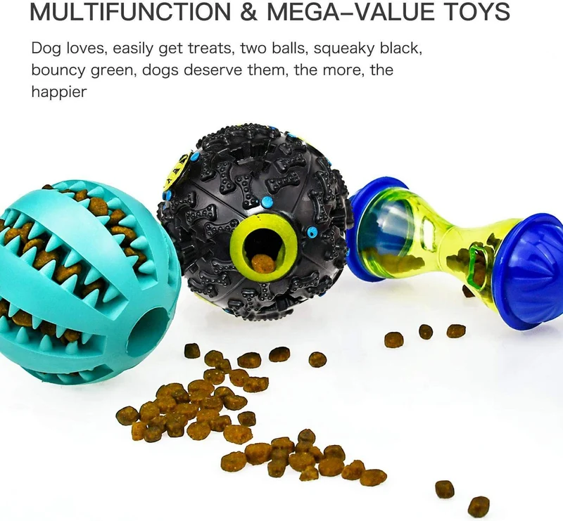 Vitscan - Pelota de regalo para perros, gatos y gatos, juguete interactivo para gatos y cachorros (3 unidades), multicolor