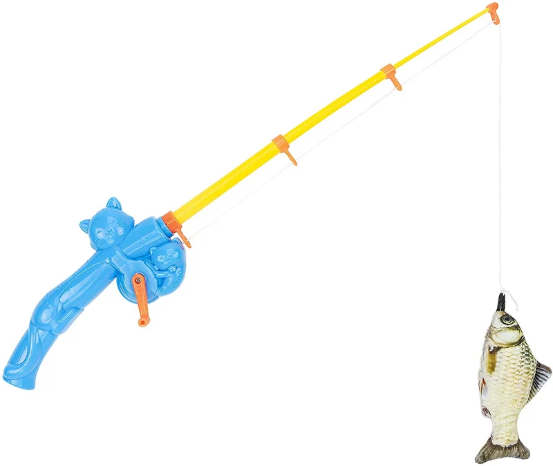 CAT caña de pescar. Juguete interactivo para gatos y gatitos, perfecto para gatos o pescadores, regalo divertido y feliz, diseño de gato