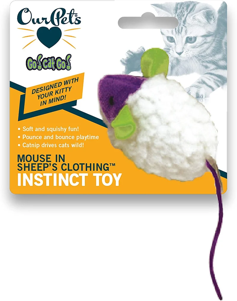 ourpets mouse en de piel de oveja Catnip Cat Toy