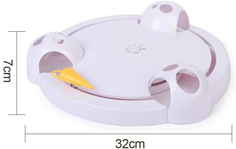 Juguete interactivo automático para gato o gatito, juguete electrónico ajustable con pilas