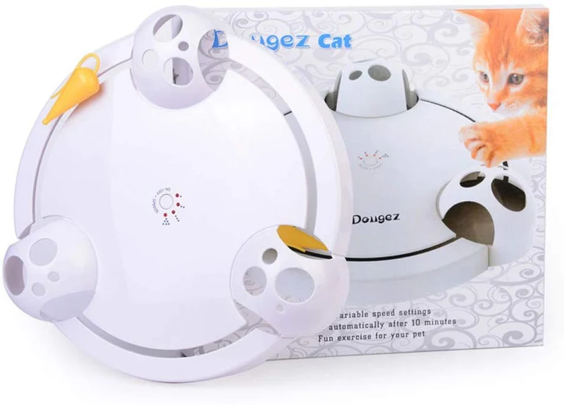 Juguete interactivo automático para gato o gatito, juguete electrónico ajustable con pilas