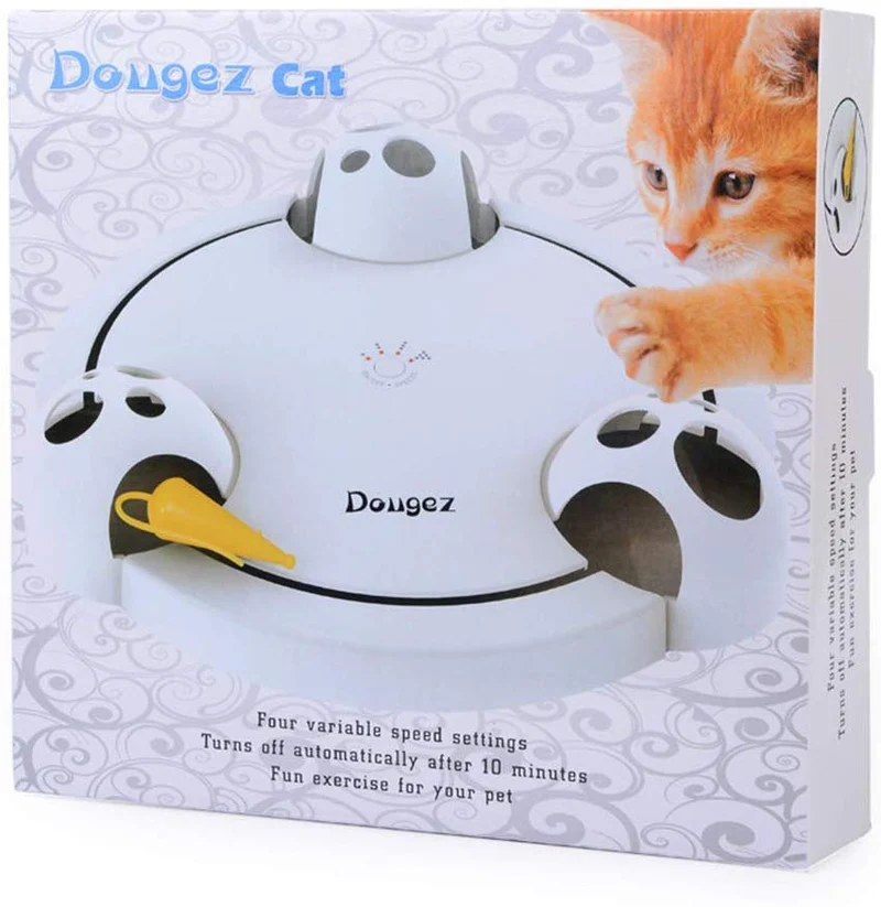 Juguete interactivo automático para gato o gatito, juguete electrónico ajustable con pilas