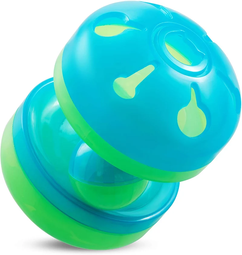 BOSHEL Cat Toys - Cat Treat Dispenser Toy - Cat Roller Toy with Cat Toy Ball Track Feature - Interactive Food Dispensing Treat Ball Toy - IQ Cat Toy - Cat Interactive Toy Ball - Playful Fun Cat Toys