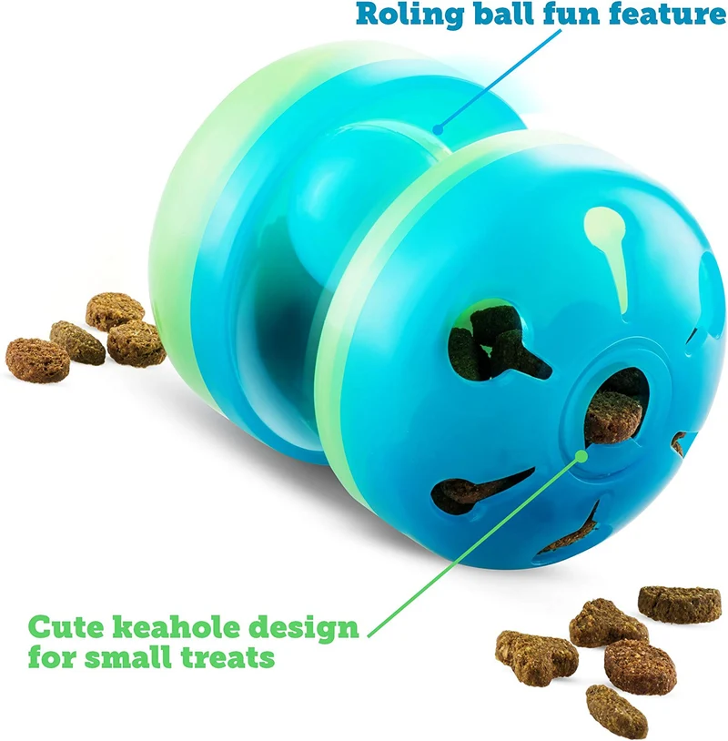 BOSHEL Cat Toys - Cat Treat Dispenser Toy - Cat Roller Toy with Cat Toy Ball Track Feature - Interactive Food Dispensing Treat Ball Toy - IQ Cat Toy - Cat Interactive Toy Ball - Playful Fun Cat Toys