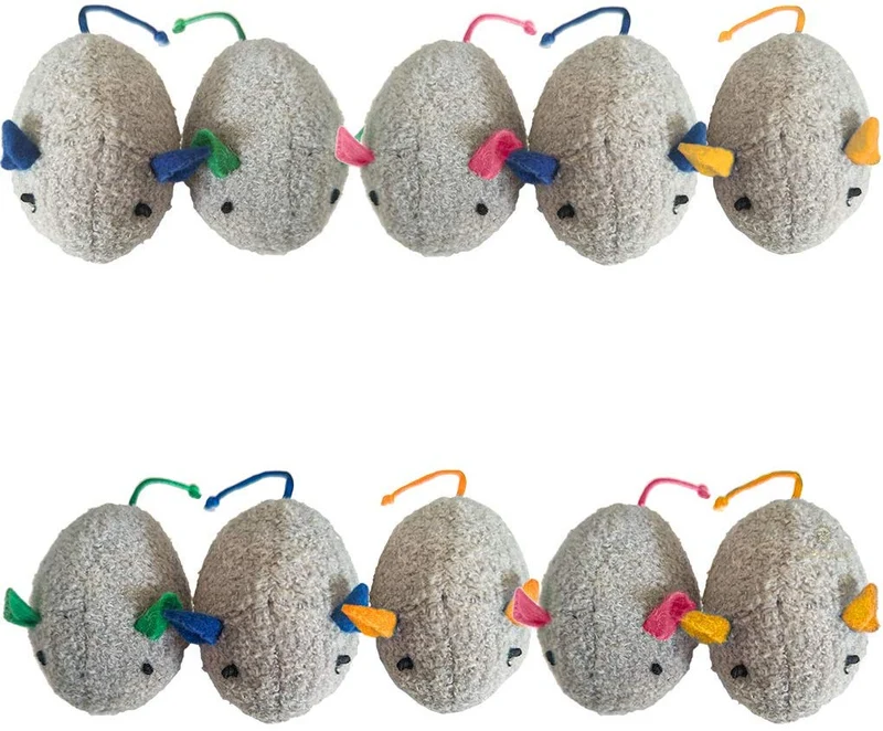 2 juguetes para gatos – Rattling Sound Thrills, promueve la agilidad, la coordinación – aumenta la caza natural, apuntar instinto – interactivo, duradero, seguro para masticar – divertido para horas