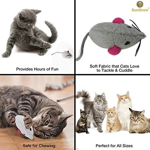 2 juguetes para gatos – Rattling Sound Thrills, promueve la agilidad, la coordinación – aumenta la caza natural, apuntar instinto – interactivo, duradero, seguro para masticar – divertido para horas