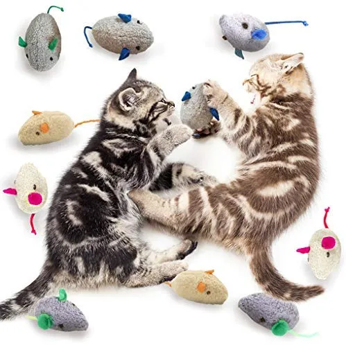 2 juguetes para gatos – Rattling Sound Thrills, promueve la agilidad, la coordinación – aumenta la caza natural, apuntar instinto – interactivo, duradero, seguro para masticar – divertido para horas
