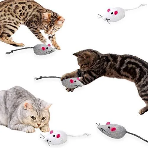 2 juguetes para gatos – Rattling Sound Thrills, promueve la agilidad, la coordinación – aumenta la caza natural, apuntar instinto – interactivo, duradero, seguro para masticar – divertido para horas