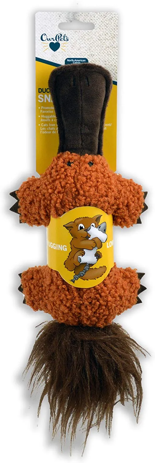 Nuestras mascotas 1400013857 OPB snagable Platypus gato Kicker, color café