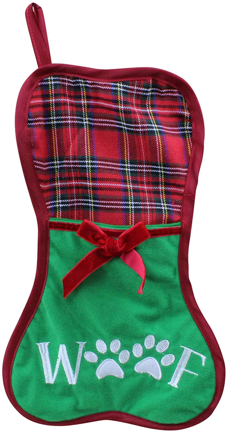 Medias de Navidad para perros y gatos – con bolsillo grande para un montón de dulces