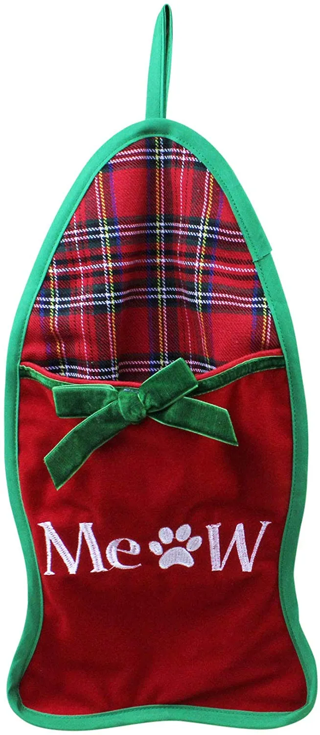 Medias de Navidad para perros y gatos – con bolsillo grande para un montón de dulces