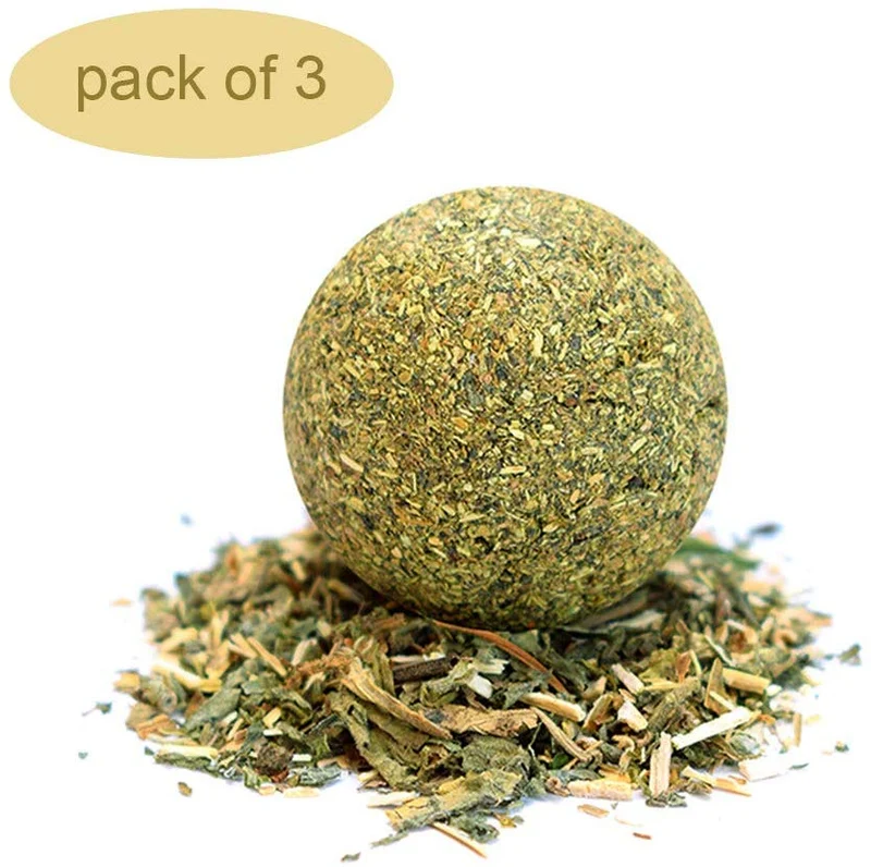 pethouzz comprimido Catnip, Cat Natural Catnip pelota Kitty Chew Toy (3 unidades)