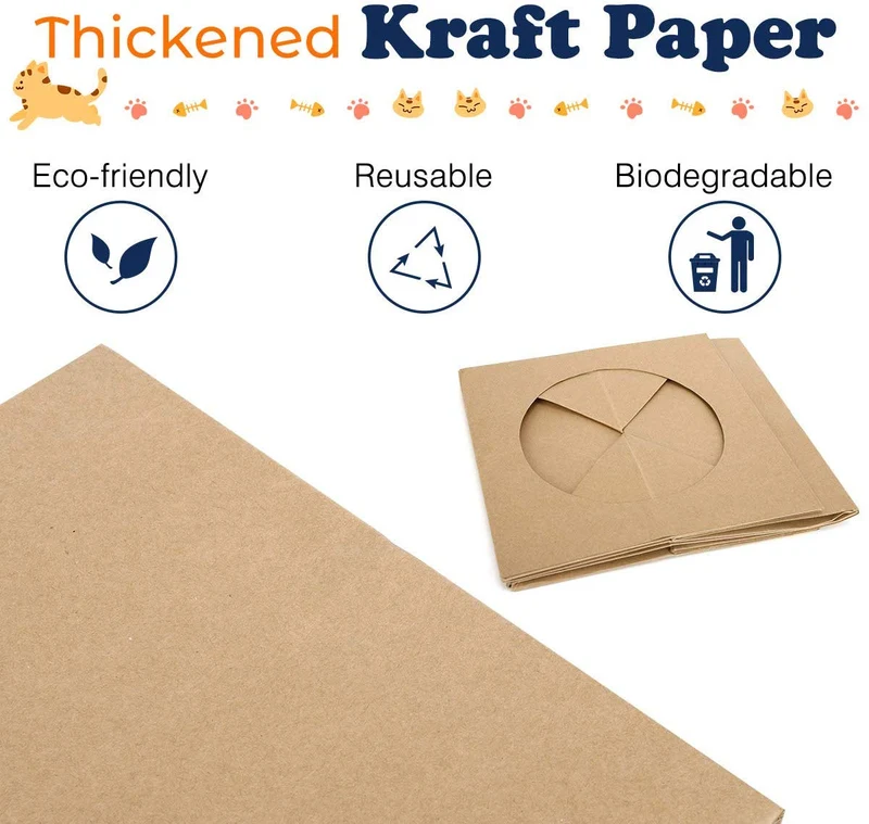 PAWABOO Tubo de túnel para gatos, paquete de 2, papel kraft natural grueso de alta calidad, túneles extendidos para mascotas, gatos, gatos, tiendas, juguetes interactivos, laberinto, casa de gatos, cama para gato, cachorro, conejo, etc.