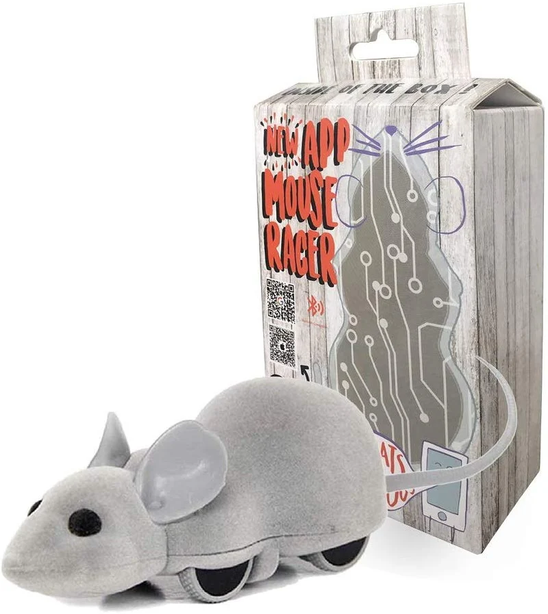 Ito Rocky Cat Juguetes interactivos de persecución – Juguete de perseguidor de plumas – Juguete giratorio – Ratón de control remoto – Juguete de cuerda de vuelo