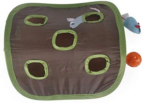 Suministros para mascotas Gato jugar Cube Toy Pop Up juego interior túnel para gato gato casa de juegos plegable tienda de campaña con correa de Velcro para gatos, gatitos, gatitos