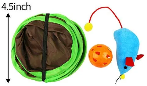 Suministros para mascotas Gato jugar Cube Toy Pop Up juego interior túnel para gato gato casa de juegos plegable tienda de campaña con correa de Velcro para gatos, gatitos, gatitos