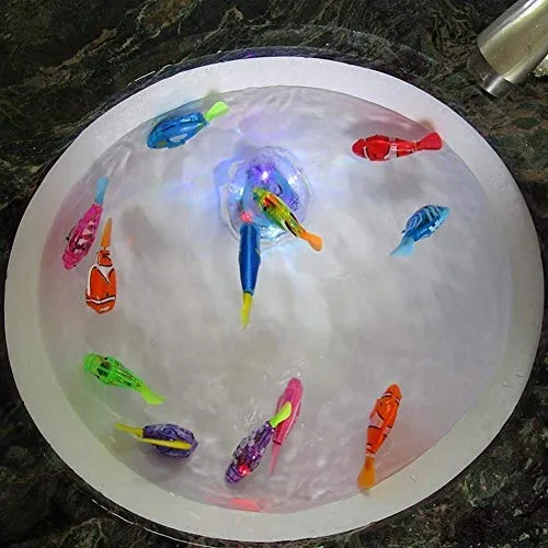 WoLover - Robot de natación interactivo para gatos y perros con luz LED, juguete de natación para estimular los instintos de su mascota cazador, activado en agua mágico juguete eléctrico – 2 piezas