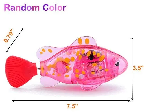 WoLover - Robot de natación interactivo para gatos y perros con luz LED, juguete de natación para estimular los instintos de su mascota cazador, activado en agua mágico juguete eléctrico – 2 piezas