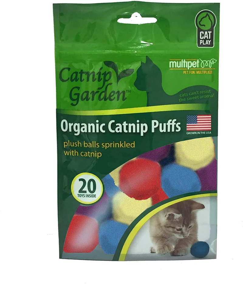 Puños orgánicos de gato (juego de 2 bolsas) Total 40 puffs