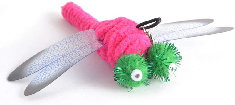 ueetek 5 pcs de libélula de repuesto para gatos y gatitos de juguete interactivo varitas