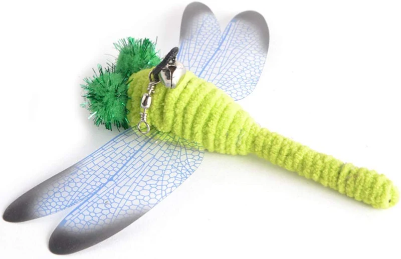 ueetek 5 pcs de libélula de repuesto para gatos y gatitos de juguete interactivo varitas