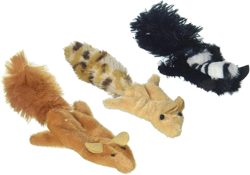 Ética mascotas 2680 skinneeez bosque criaturas para gatos, 3 unidades (Ardilla, ardilla o mofeta)