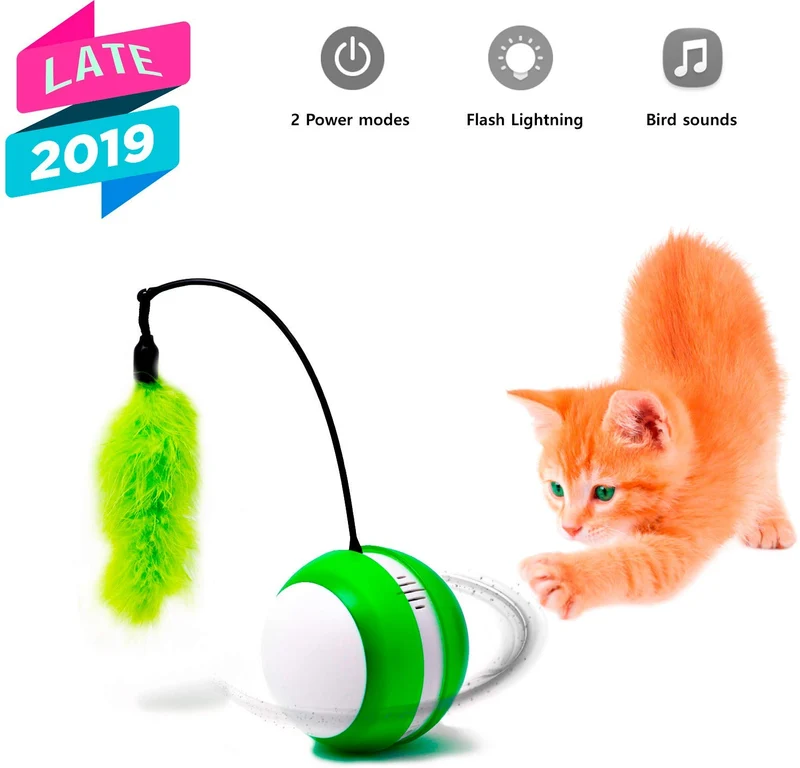 Flospoint 2019 New Cat Toys Sounding Interactive Smart Automatic Cats Toy Electronic Wicked Ball
