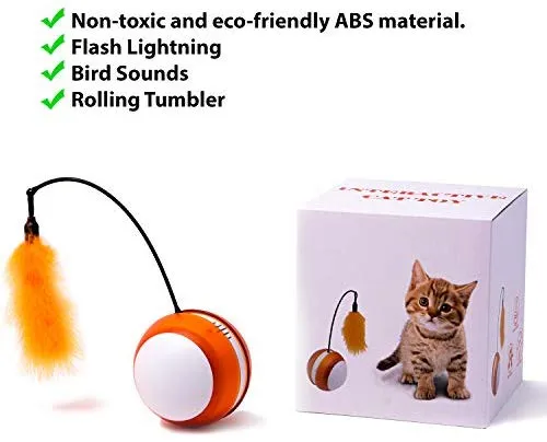 Flospoint 2019 New Cat Toys Sounding Interactive Smart Automatic Cats Toy Electronic Wicked Ball