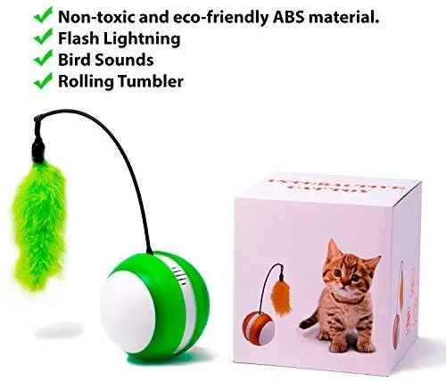 Flospoint 2019 New Cat Toys Sounding Interactive Smart Automatic Cats Toy Electronic Wicked Ball