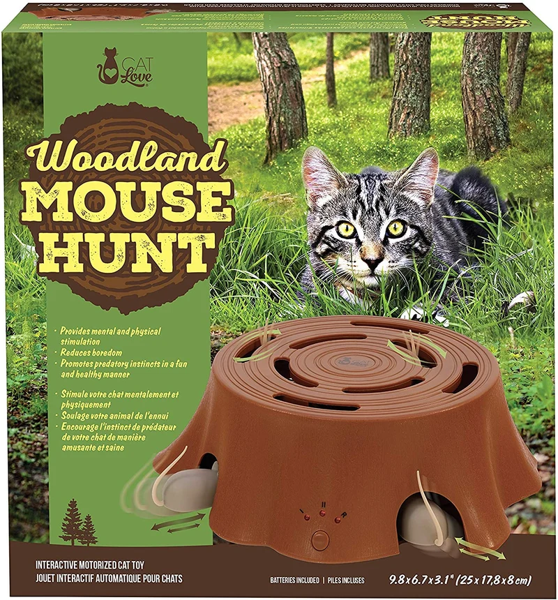 Cat Love Woodland Mouse Hunt interactivo juguetes