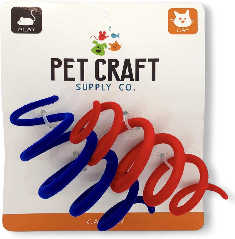 Pet Craft Supply Velvety Springy Thingy Irresistible Spring Cat Toys (2 unidades)