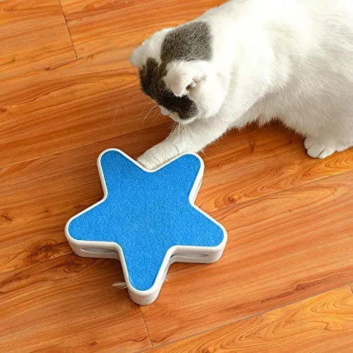Lepet Juguete electrónico de pluma de gato interactivo, giratorio automático, juguete de pluma de gato
