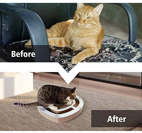 Nittis - Rascador con forma de corazón, juguete para gatos, bolas interactivas, juguetes para gatos, rascador de lujo para gatos, poste de cartón para rascar gatos