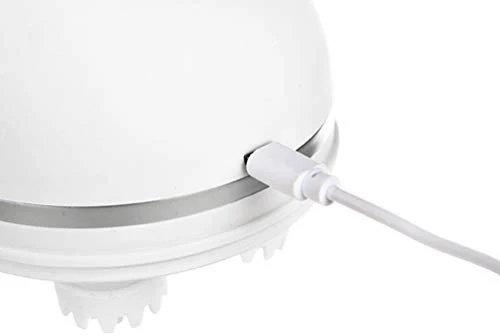 HJ-Fashion Masajeador de mascotas eléctrico suave con carga USB, cabeza 3D de gato, masajeador giratorio automático omnidireccional, lavable, divertido juguete para perro