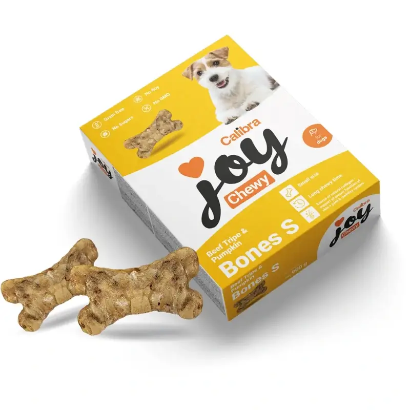 Calibra Joy Dog Chewy Hueso S Tripa Y Calabaza, 40 Unidades X 900 Gr