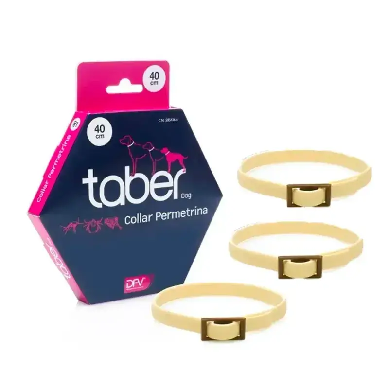 Taberdog Collar Permetrina, Pack 3 x 40Cm