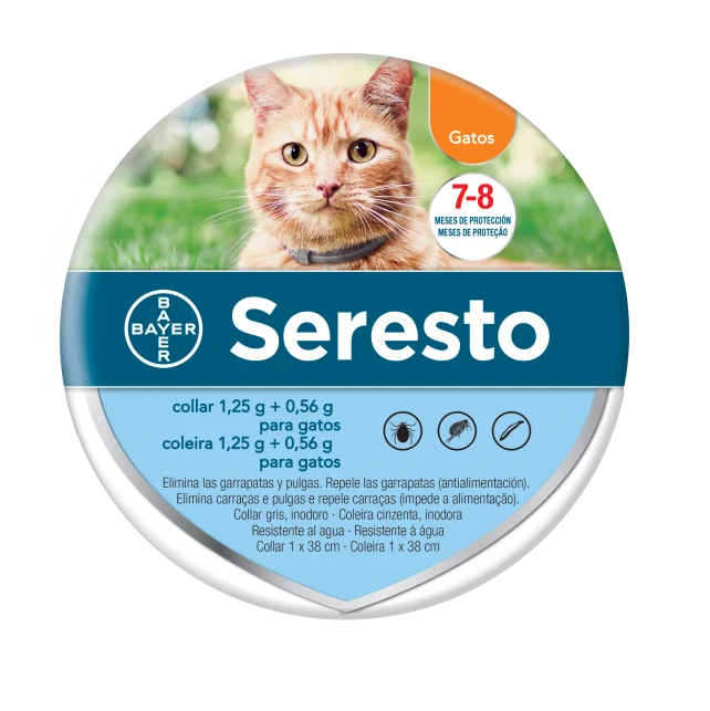 Seresto® Coleira Antipulgas e Carraças para Gatos 38 cm