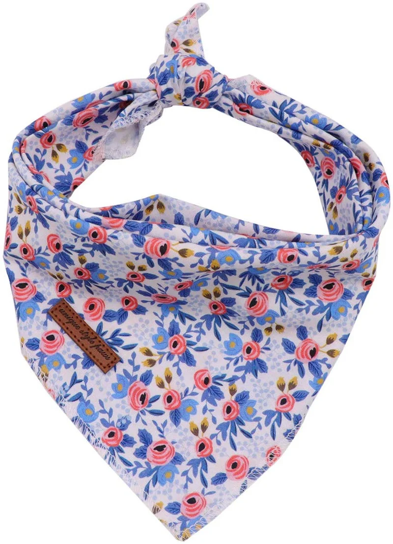 Pañuelos de estilo único para perro, 1 pañuelo lavable de algodón triangular para perros y gatos pequeños, medianos y grandes.