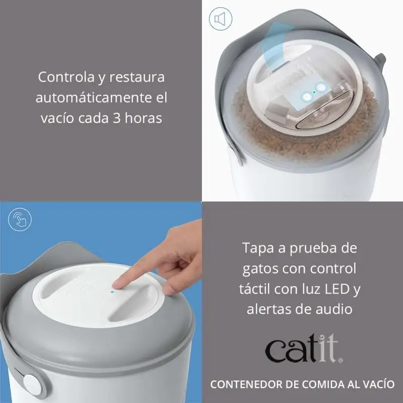 Catit Pixi Contenedor de Comida Al Vacío para Gatos