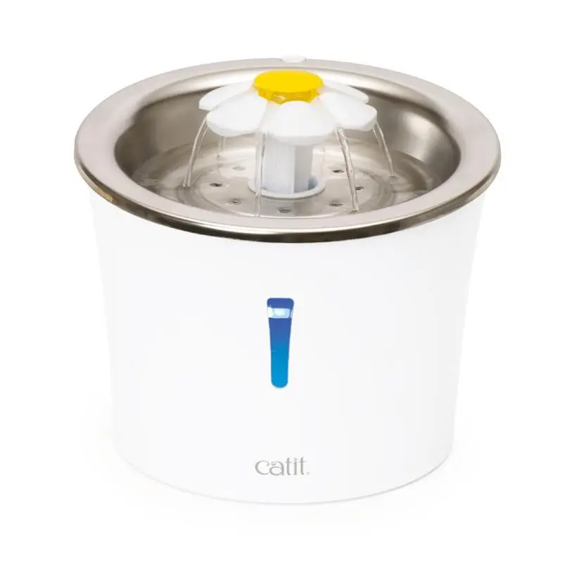 Catit Fuente Para Beber Agua Acero Inox.Led 3L