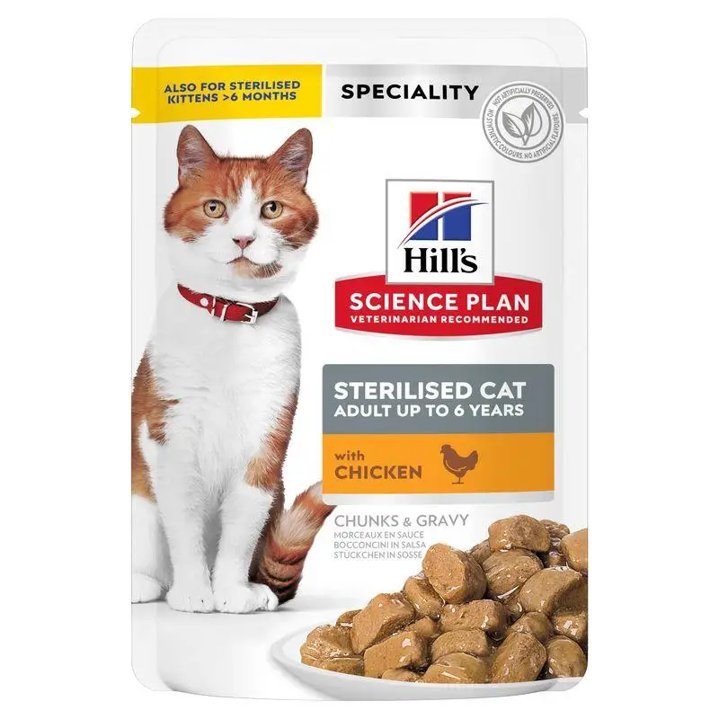 Hill'S Science Plan Sterilized Pollo 85 g Sobre Alimento para Gatos