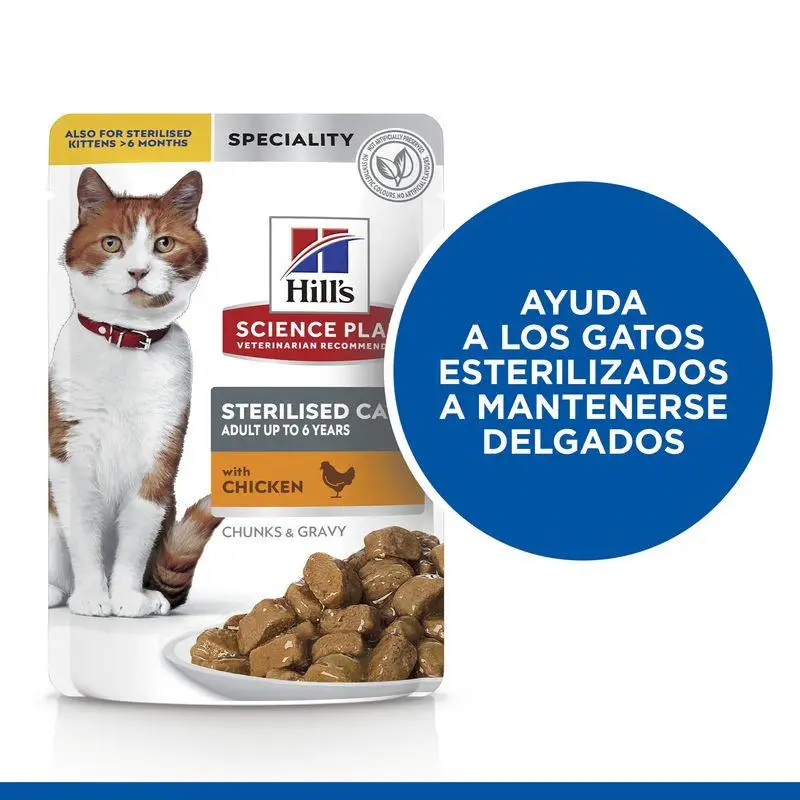 Hill'S Science Plan Sterilized Pollo 85 g Sobre Alimento para Gatos