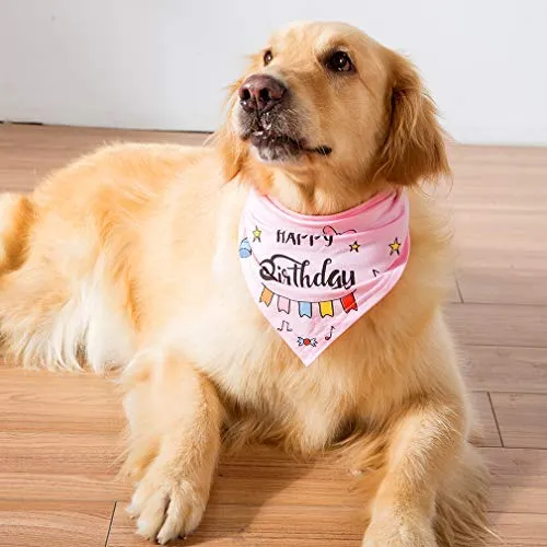 Hippie - Bandana de cumpleaños para perro con gorro de fiesta y decoración para fiesta