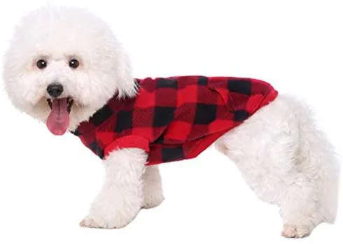KOOLTAIL - Chaleco de forro polar para perro con bolsillo para mascotas, color rojo