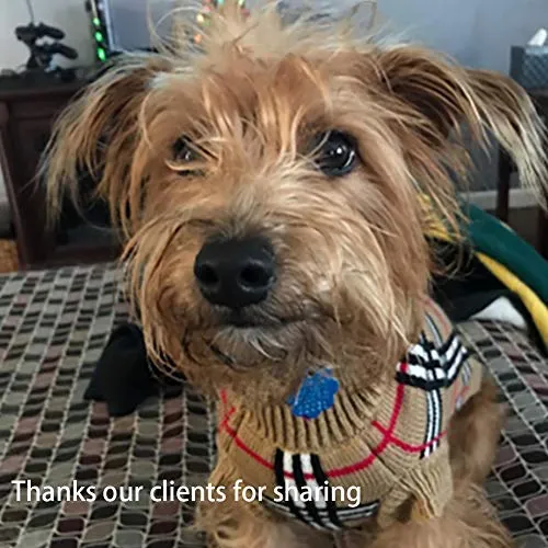 PETCEE suéter para perro, tela suave con grueso y cálido, fácil de poner y quitar, 6 tamaños