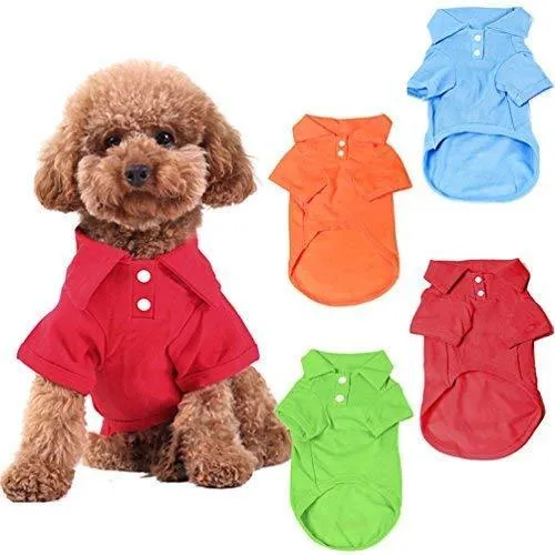 4 piezas de ropa para mascota KINGMAS, perro, cachorro, polo, ropa, abrigos, tops
